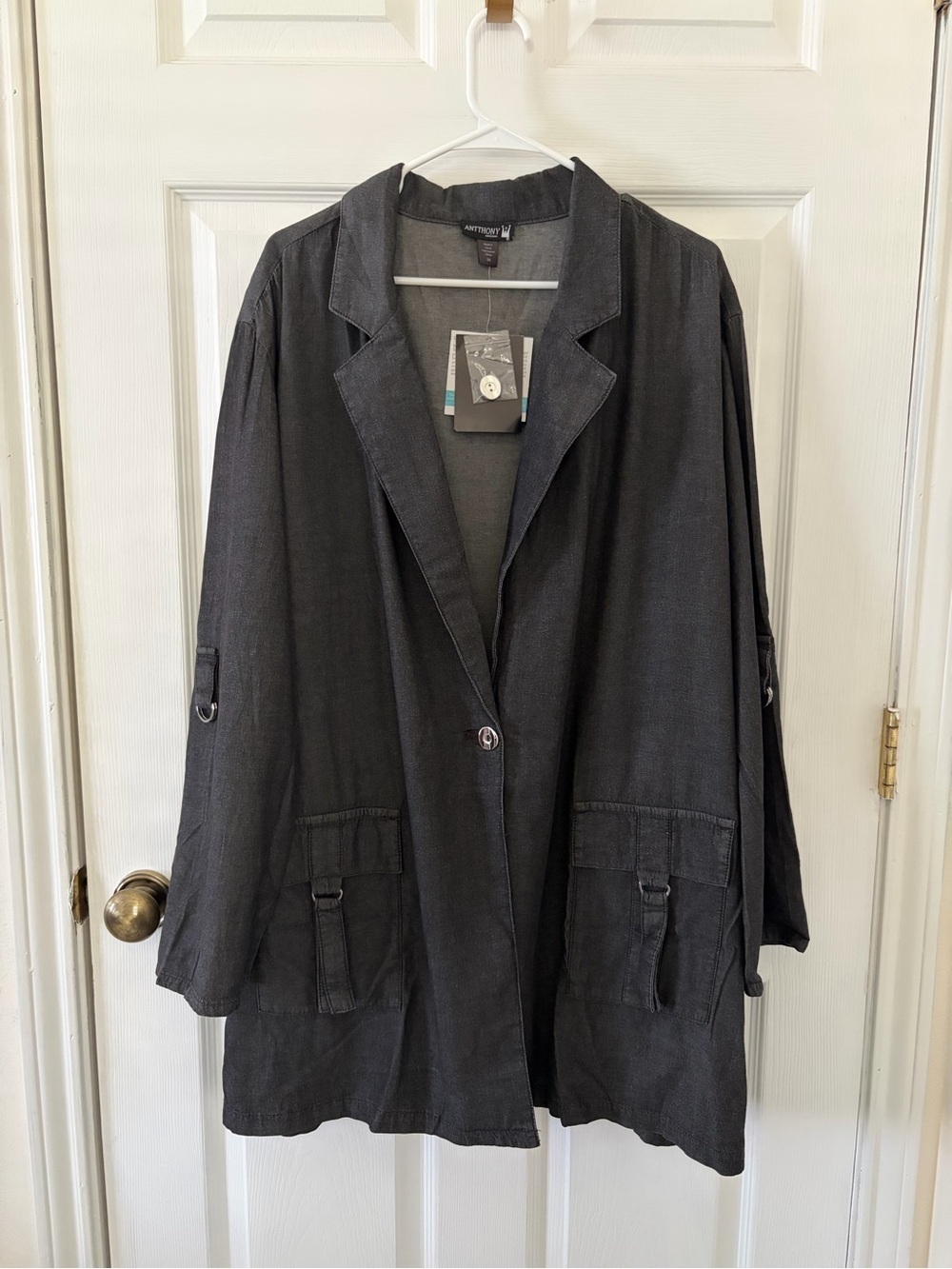 Antthony Oversized Black Utility Jacket